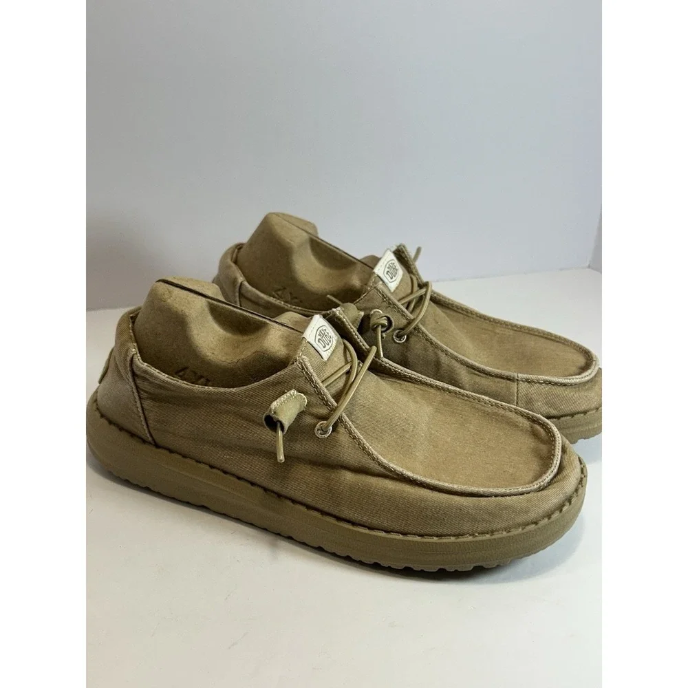Hey Dude Wendy Women Size 9 Shoes Tan Comfort Casual Walking Stretch Slip On